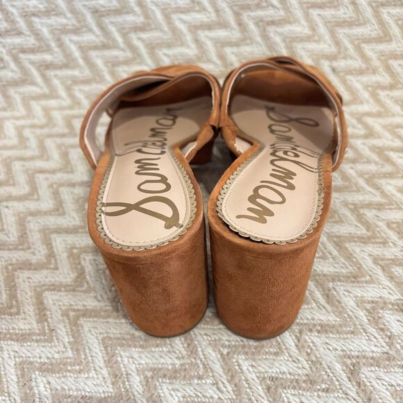 Sam Edelman Jayne Suede Crisscross Heeled Sandals - Picture 5 of 10